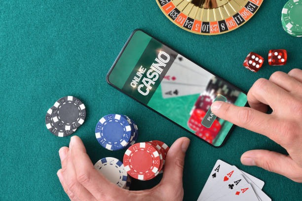 Pretty Gaming blackjack dealer with cards on table