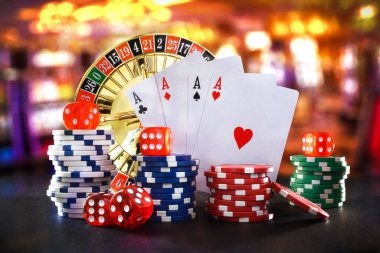 Baccarat table with banker and player card positions